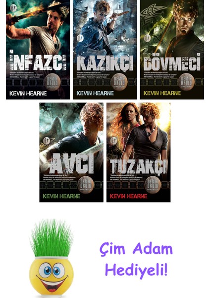 Kevin Hearne 5 Kitap Seti + Çim Adam Hediye