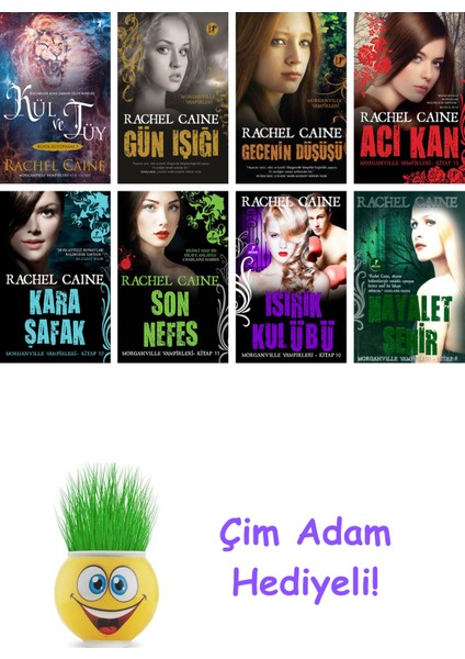 Rachel Caine 8 Kitap Seti + Çim Adam Hediye