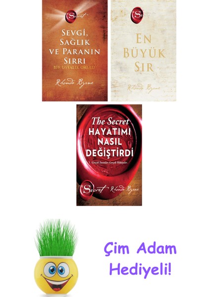 Rhonda Byrne 3 Kitap Seti + Çim Adam Hediye