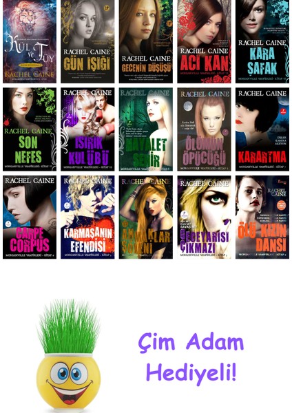 Rachel Caine 15 Kitap Seti + Çim Adam Hediye