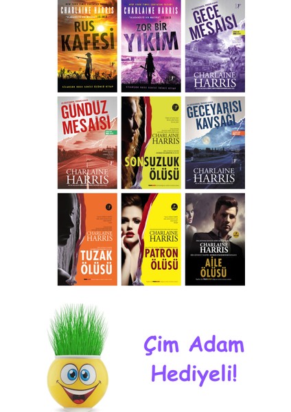 Charlaine Harris 9 Kitap Seti + Çim Adam Hediye