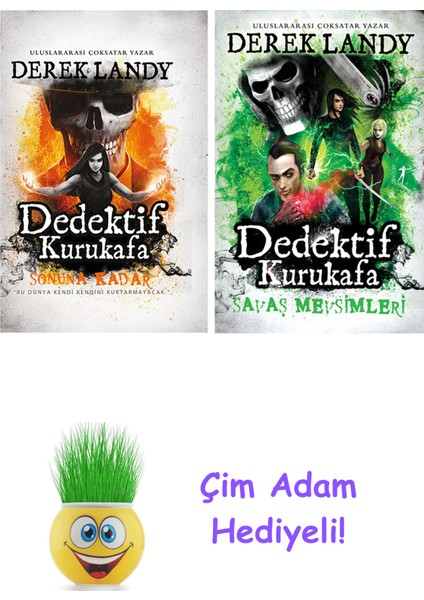 Derek Landy 2 Kitap Seti + Çim Adam Hediye
