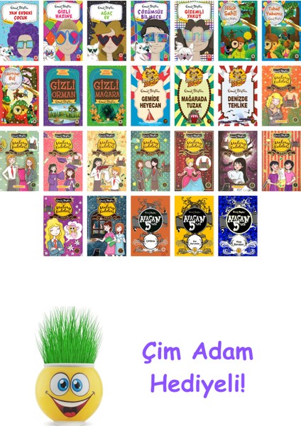 Enid Blyton 26 Kitap Seti + Çim Adam Hediye