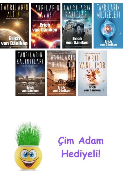 Erich Von Daniken 7 Kitap Seti + Çim Adam Hediye