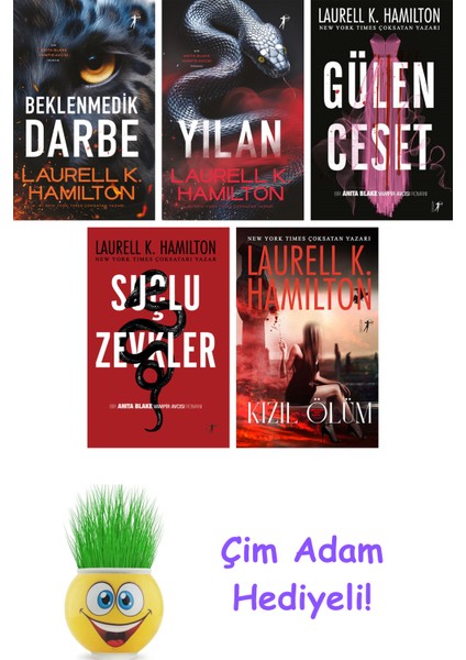 Laurell K. Hamilton 5 Kitap Seti + Çim Adam Hediye