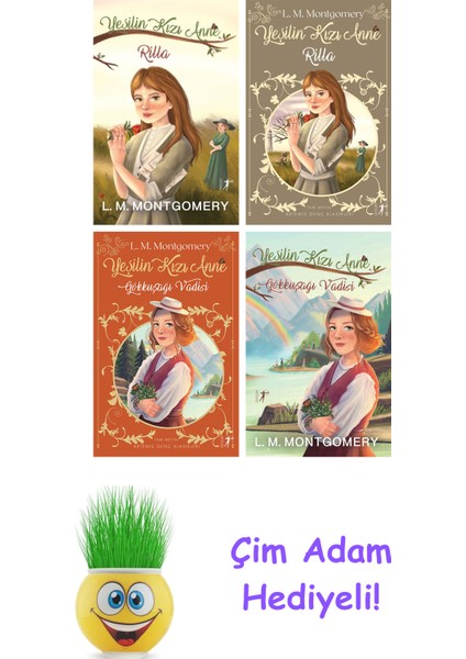 Lucy Maud Montgomery 4 Kitap Seti + Çim Adam Hediye