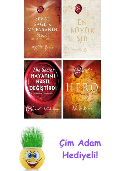 Rhonda Byrne 4 Kitap Seti + Çim Adam Hediye
