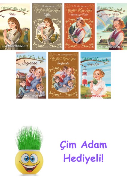 Lucy Maud Montgomery 7 Kitap Seti + Çim Adam Hediye