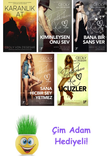 Cecily Von Ziegesar 5 Kitap Seti + Çim Adam Hediye
