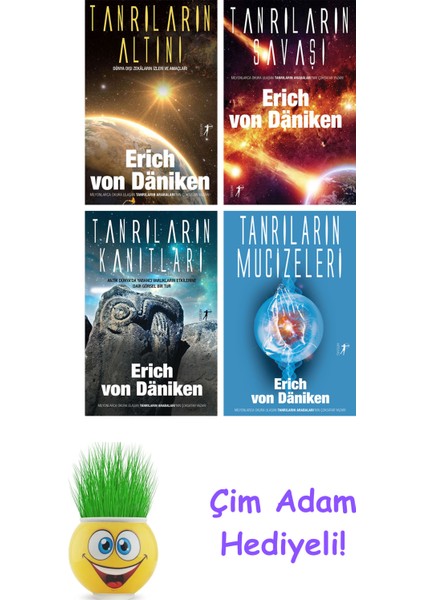 Erich Von Daniken 4 Kitap Seti + Çim Adam Hediye