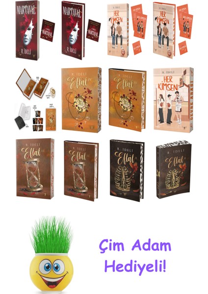 R. Ideli 12 Kitap Seti + Çim Adam Hediye