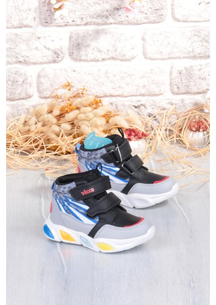 946.B25K.420 David Siyah Rahat Hafif Işıklı Erkek Çocuk Bot