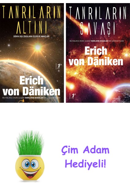Erich Von Daniken 2 Kitap Seti + Çim Adam Hediye