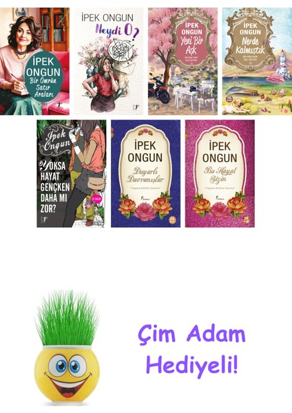 Ipek Ongun 7 Kitap Seti + Çim Adam Hediye
