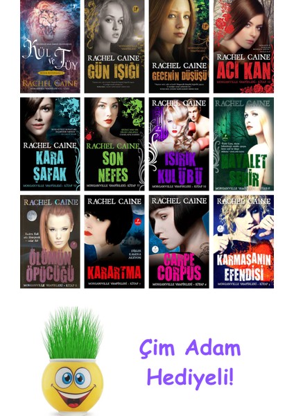 Rachel Caine 12 Kitap Seti + Çim Adam Hediye
