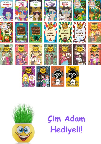 Enid Blyton 25 Kitap Seti + Çim Adam Hediye