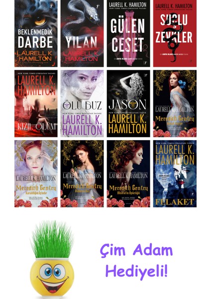 Laurell K. Hamilton 12 Kitap Seti + Çim Adam Hediye