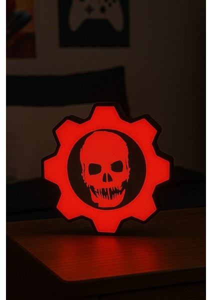 Gears Of War Tasarımlı Gece Lambası Dekoratif Aydınlatma