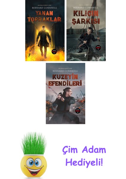 Bernard Cornwell 3 Kitap Seti + Çim Adam Hediye