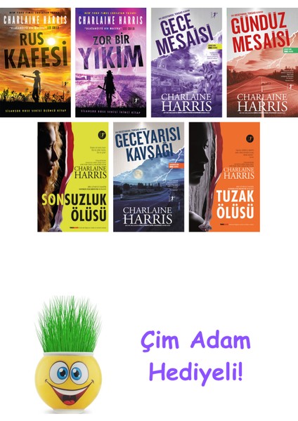 Charlaine Harris 7 Kitap Seti + Çim Adam Hediye