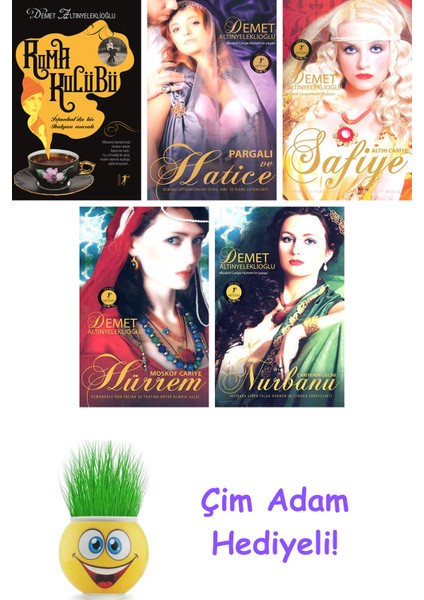Demet Altınyeleklioğlu 5 Kitap Seti + Çim Adam Hediye