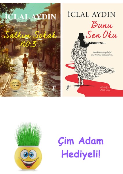Iclal Aydın 2 Kitap Seti + Çim Adam Hediye