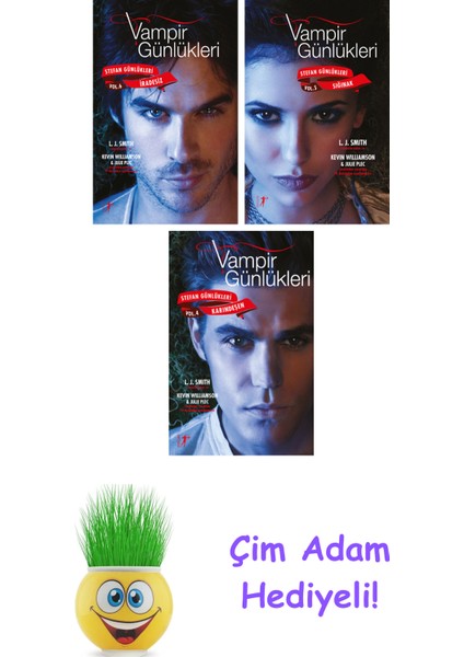 L. J. Smith 3 Kitap Seti + Çim Adam Hediye
