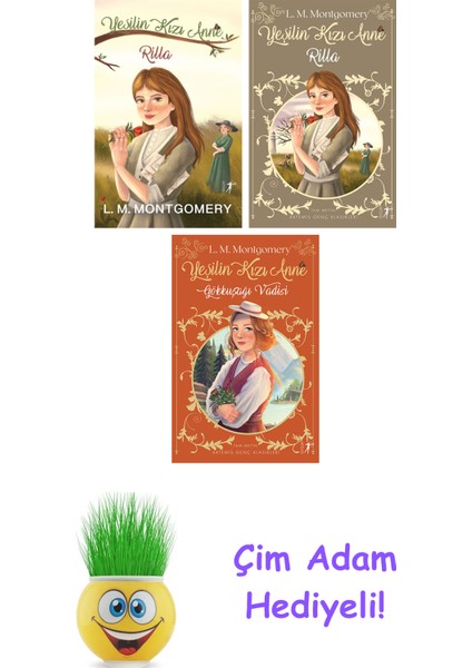 Lucy Maud Montgomery 3 Kitap Seti + Çim Adam Hediye