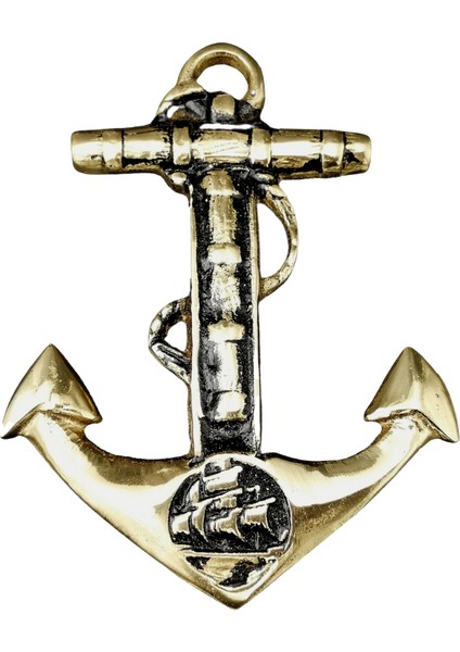 Pirinç Döküm Duvar Süsü Çıpa 14CM