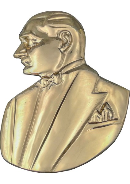 Pirinç Döküm Smokinli Atatürk Silueti 27CM