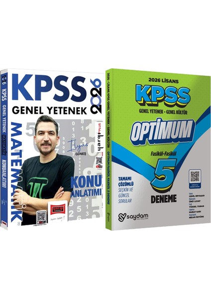 2026 Kpss Matematik Konu Anlatımı (Ilyas Güneş) - Lisans Optimum 5 Deneme