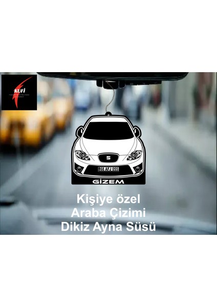 Araba Dikiz Ayna Süsü | Kişiye Özel Pleksi Dikiz Ayna Süsü | Araç Ayna Süsü