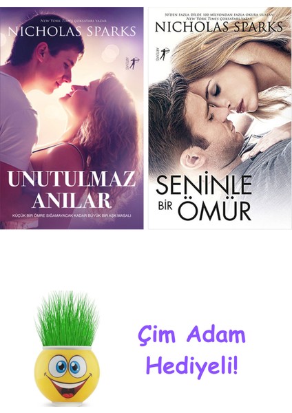 Nicholas Sparks 2 Kitap Seti + Çim Adam Hediye