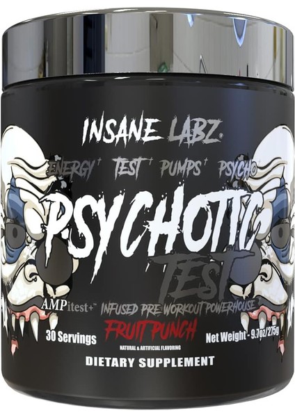 Psychotic Test, High Stim Test Booster Daa Energy & Pump Boosting Preworkout