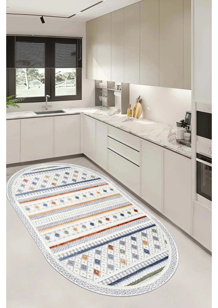 Yıkanabilir, Kaymaz, Renkli, Modern Mutfak ve Salon Halısı, Yolluk 100X60 cm modelleri