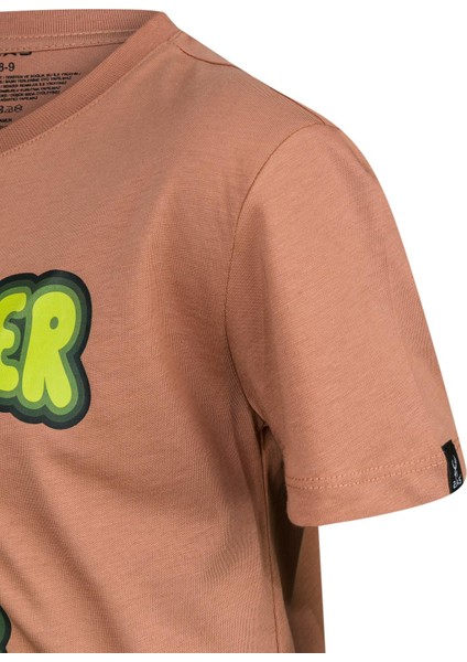Aja Çocuk Baskılı T-Shirt Kahve 214