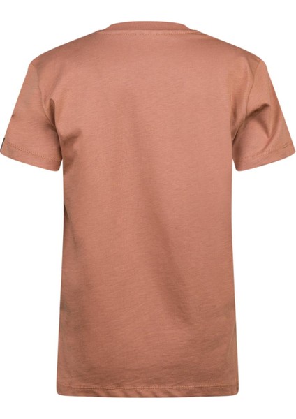 Aja Çocuk Baskılı T-Shirt Kahve 214