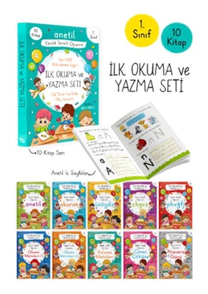 Anetil Ilk Okuma ve Yazma Seti – 10 Kitap