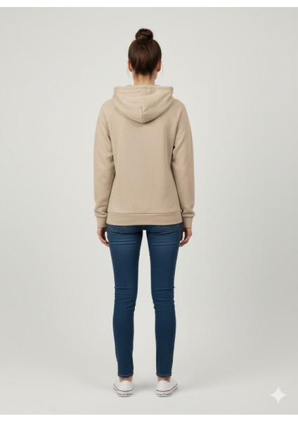 Unisex Içi Polarlı Kapüşonlu Sweatshirt fırsatları