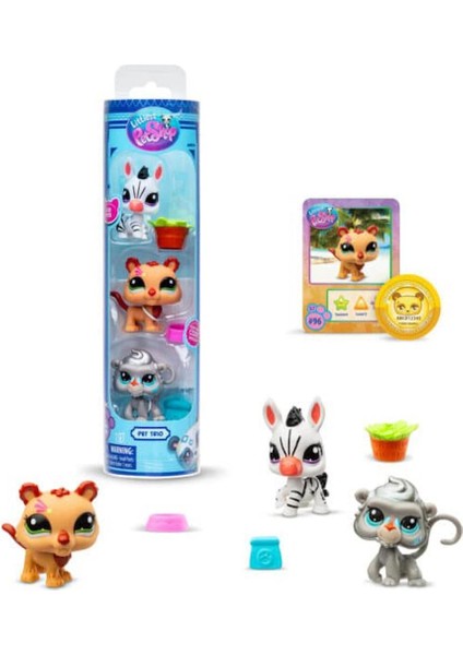 00598 - Littlest Pet Shop 3 Lü Figür Set (Lisinya)
