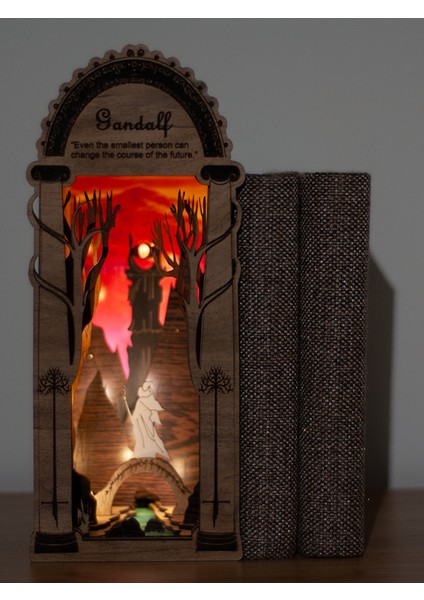 The Lord Of The Rings Yüzüklerin Efendisi Gandalf Book Nook Kitap Köşesi Işıklı Kitap Tutucu 14 Şubat modelleri