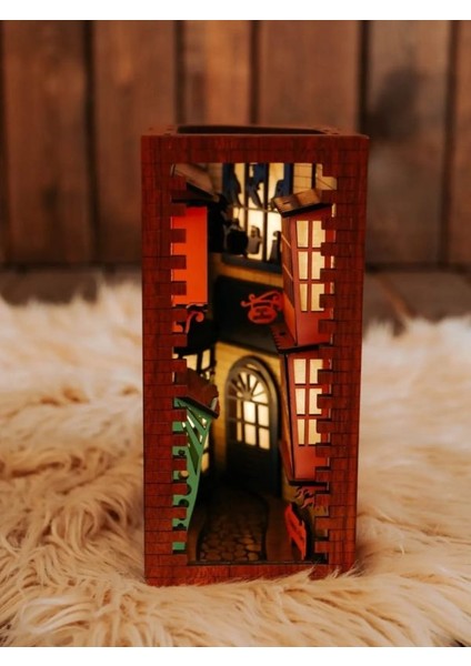 Harry Potter Diagon Alley Book Nook Kitap Köşesi Kitap Tutucu modelleri