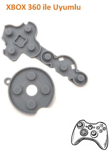 Xbox 360 Uyumlu Silikon Buton Ped Takımı