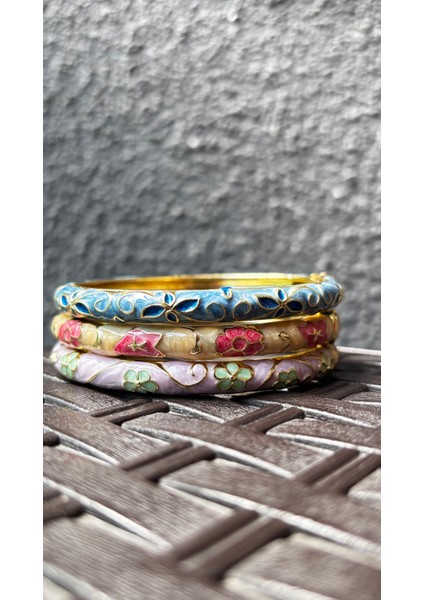 3'lü Set-Mineli (Taş Desenli Motifli) Çelik Bileklik modelleri