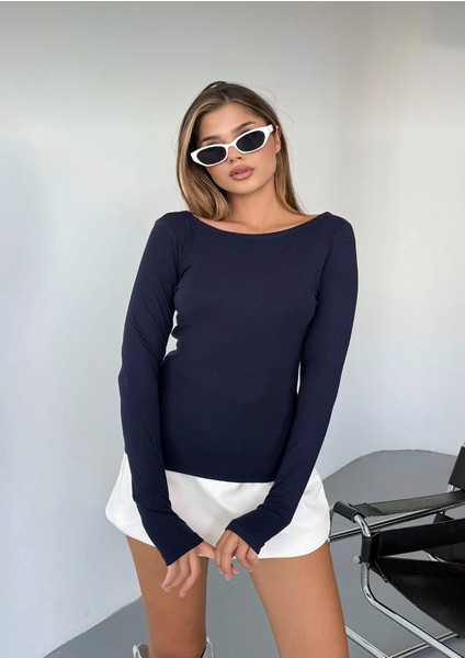 Kayık Yaka Parmak Geçirmeli Modal Kumaş Bluz fiyatları