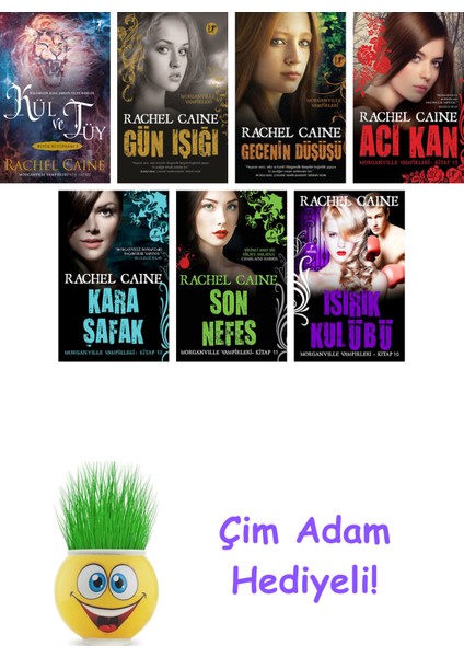 Rachel Caine 7 Kitap Seti + Çim Adam Hediye