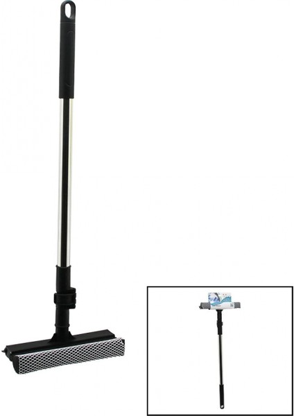 2in1 Başlı=çekpas - File Kaplı Sünger Çok Amaçlı Yüzey Temizlik Mop - Camsil Kilitli Uzayan Metal SAP=56-94CM (4887)