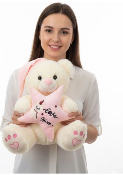 62907 Peluş 35CM Yıldız Yastıklı Ayı -Hly fiyatları