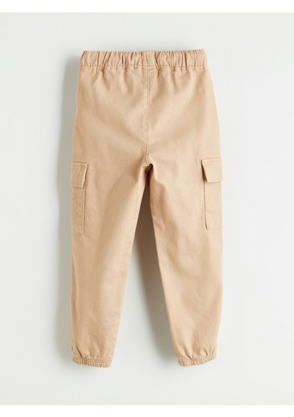 Yeni Sezon Beli Lastikli Kız Çocuk Kargo Jogger Pantolon modelleri