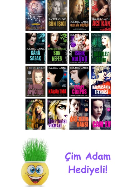 Rachel Caine 16 Kitap Seti + Çim Adam Hediye
